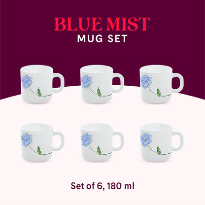 Larah Blue Mist Mug Set, 240ml x 2