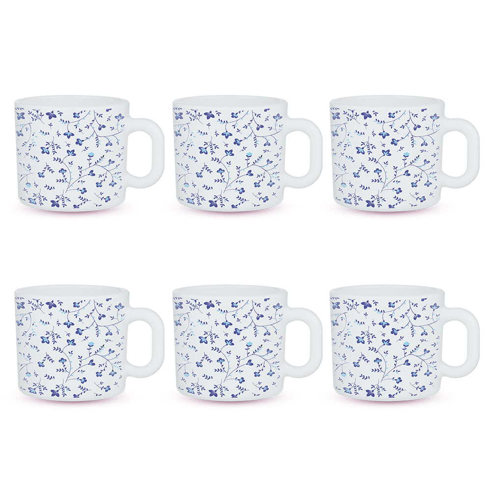 Larah by Borosil Blue Spring Mug Set, 240ml x 2