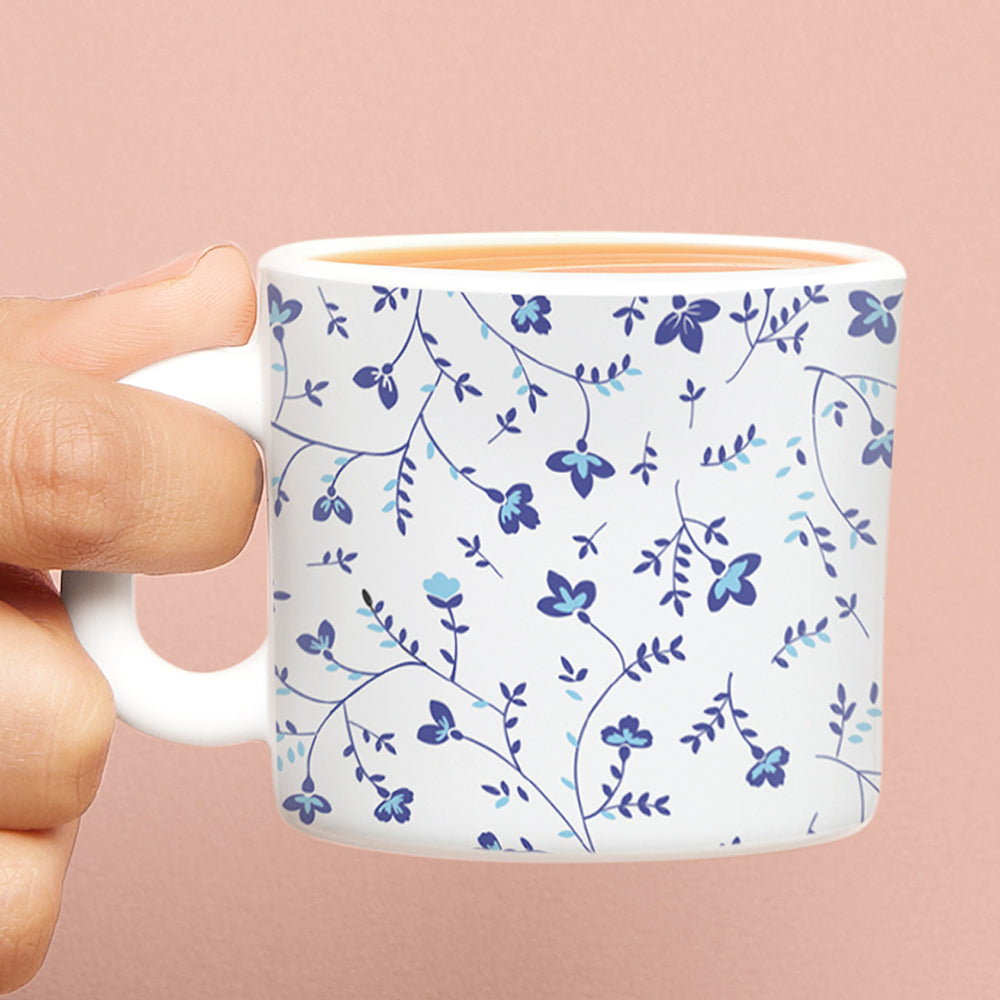 Larah by Borosil Blue Spring Mug Set, 240ml x 2