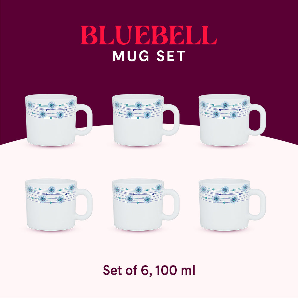 My Borosil Opalware Coffee Mugs & Travel Mugs Bluebell Mug Set