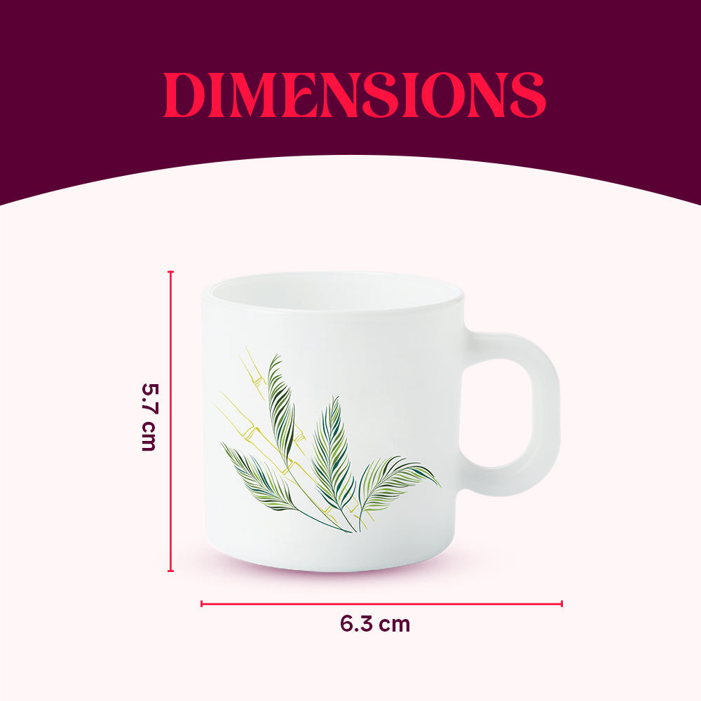 Larah by Borosil Breeze Mug Set, 180ml x 6