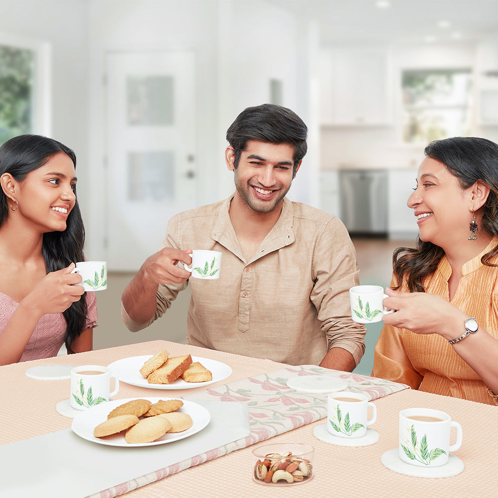 Larah by Borosil Breeze Mug Set, 180ml x 6