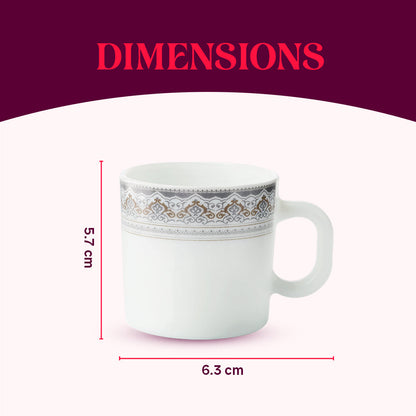 Larah Classic Mug Set, 180ml x 12