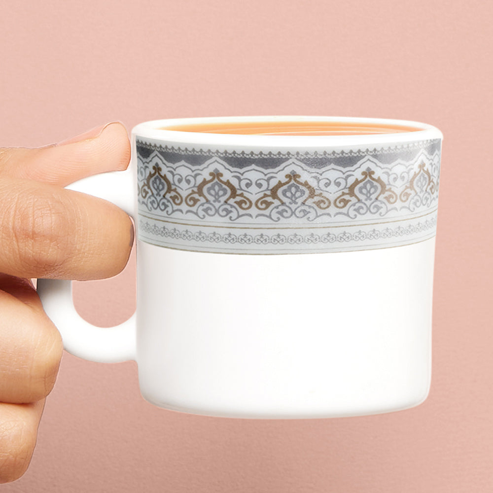 Larah by Borosil Classic Mug Set, 180ml x 6