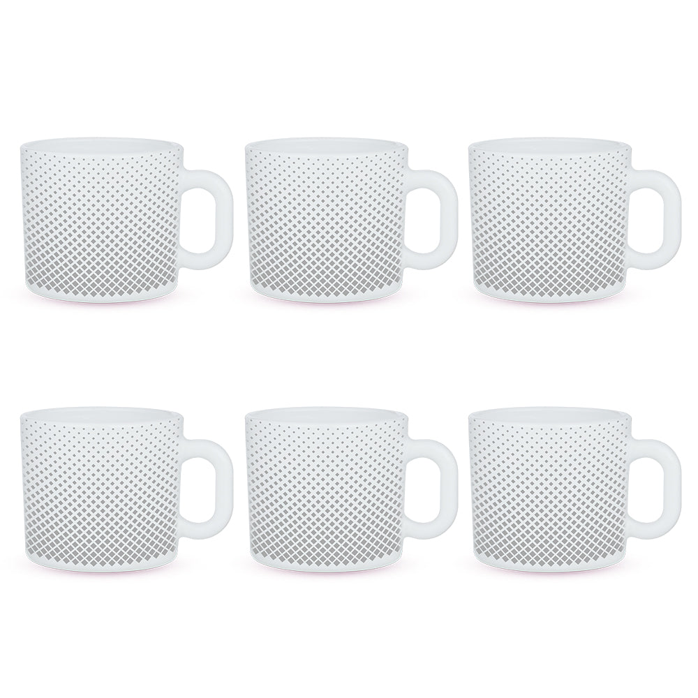 My Borosil Opalware Coffee Mugs & Travel Mugs Grey Pixel Mug Set