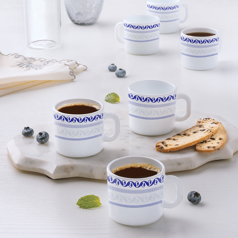 My Borosil Opalware Coffee Mugs & Travel Mugs Jazzblue Mug Set