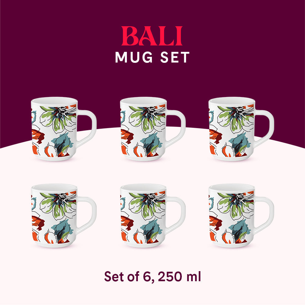 My Borosil Opalware Coffee Mugs & Travel Mugs Larah by Borosil Bali Mug Set