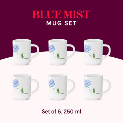 Larah Blue Mist Mug Set, 240ml x 2