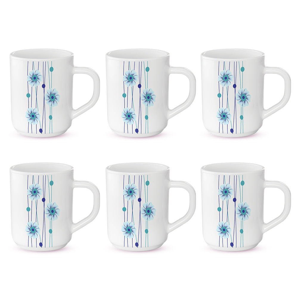 My Borosil Opalware Coffee Mugs & Travel Mugs Larah by Borosil Bluebell Mug Set