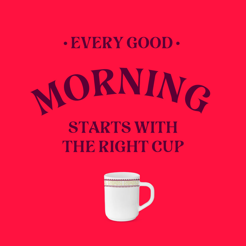 Larah by Borosil Elega Mug Set, 240ml x 2