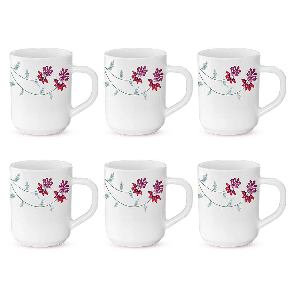 My Borosil Opalware Coffee Mugs & Travel Mugs Larah by Borosil Flower Pot Mug Set