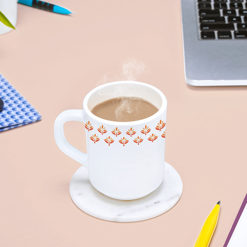 Larah by Borosil Gardenia Mug Set, 180ml x 6