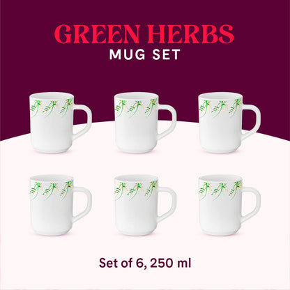 Larah Green Herbs Mug Set