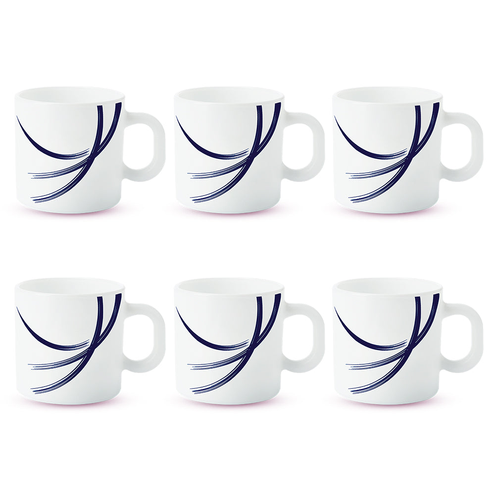 My Borosil Opalware Coffee Mugs & Travel Mugs Larah by Borosil Indigo Stella Mug Set