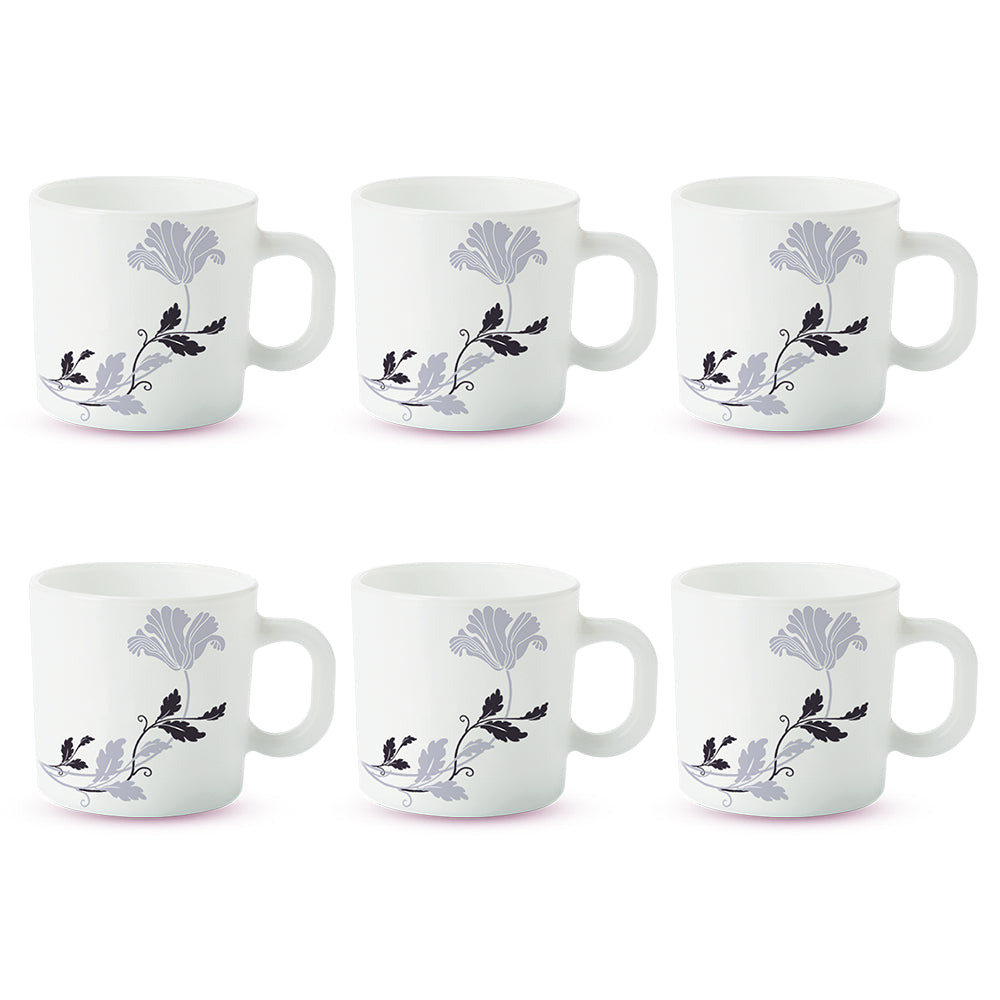 Larah by Borosil Millenia Mug Set, 180ml x 12