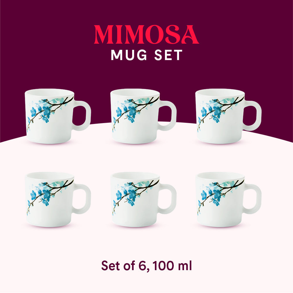 My Borosil Opalware Coffee Mugs & Travel Mugs Larah by Borosil Mimosa Mug Set