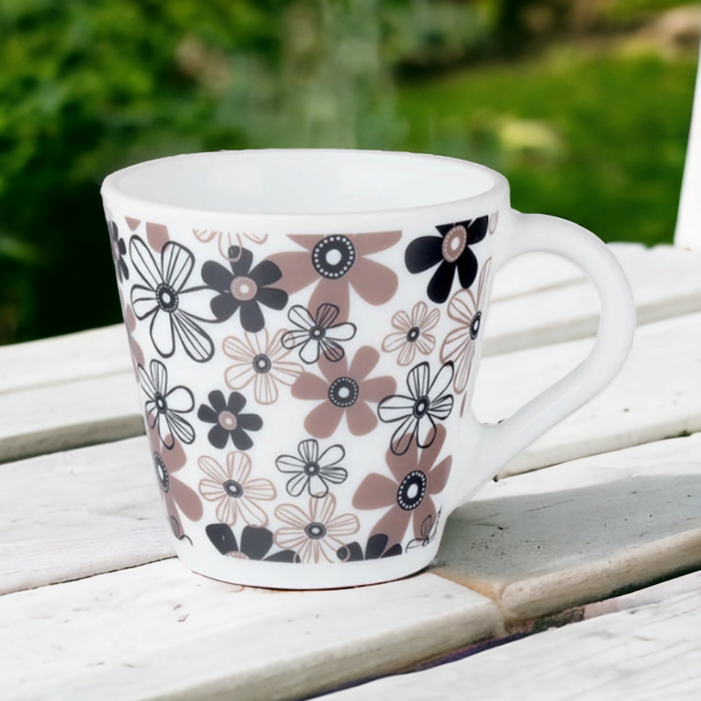 Larah by Borosil Novelty Macy Mug Set, 280ml x 2