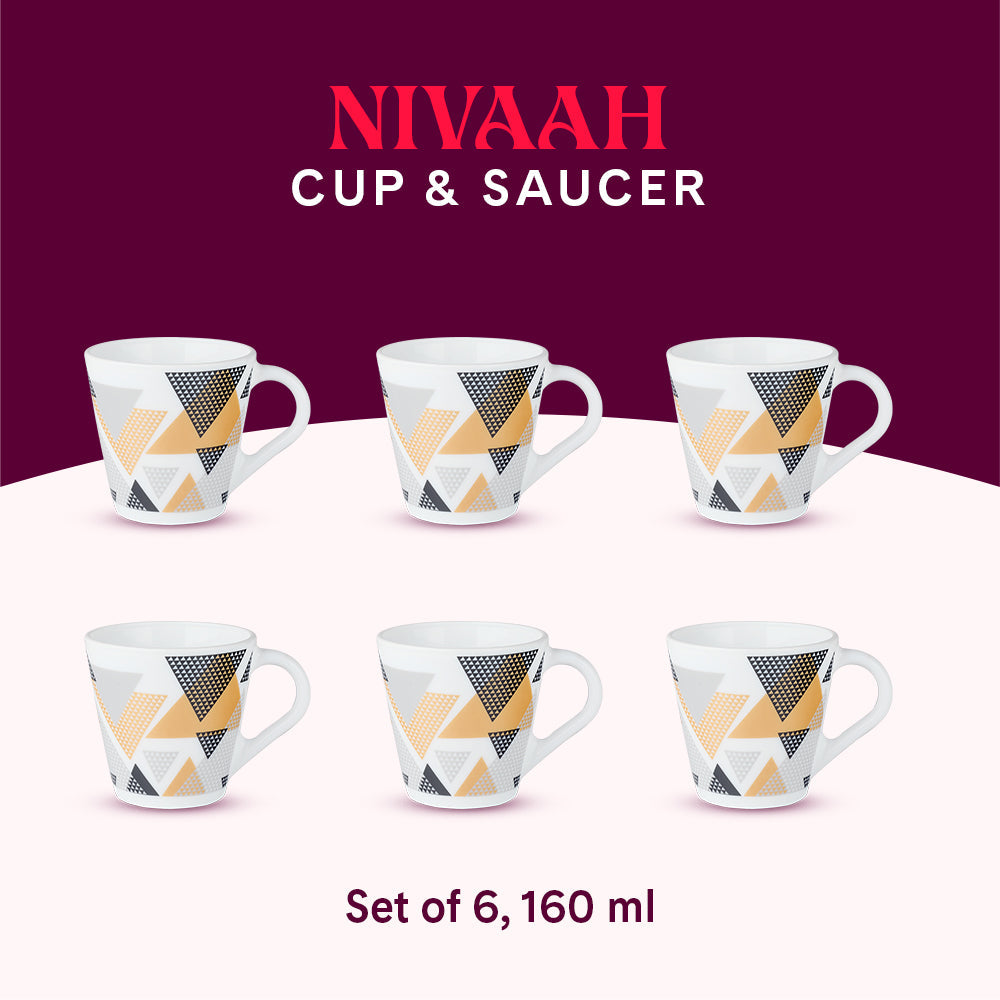 My Borosil Opalware Coffee Mugs & Travel Mugs Larah by Borosil Novelty Nivaah Mug Set