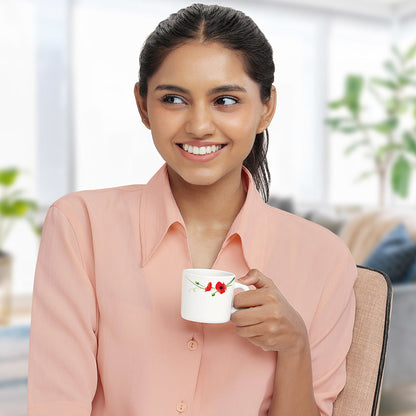 Larah Red Carnation Mug Set