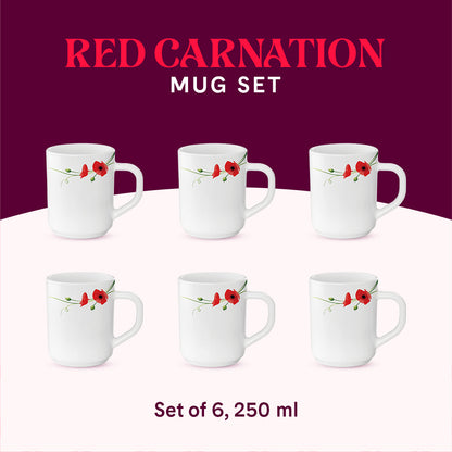 Red Carnation Mug Set