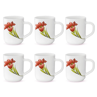 Larah Red Iris Mug Set