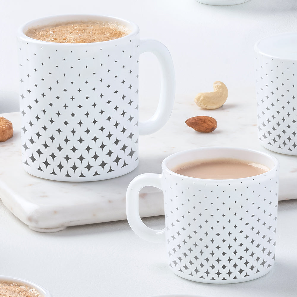 Larah by Borosil Nora Black Mug Set, 240ml x 2