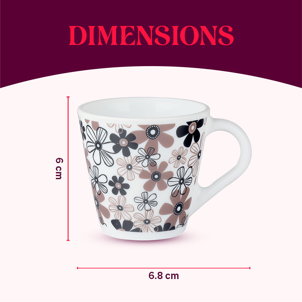 Larah by Borosil Novelty Macy Mug Set, 280ml x 2