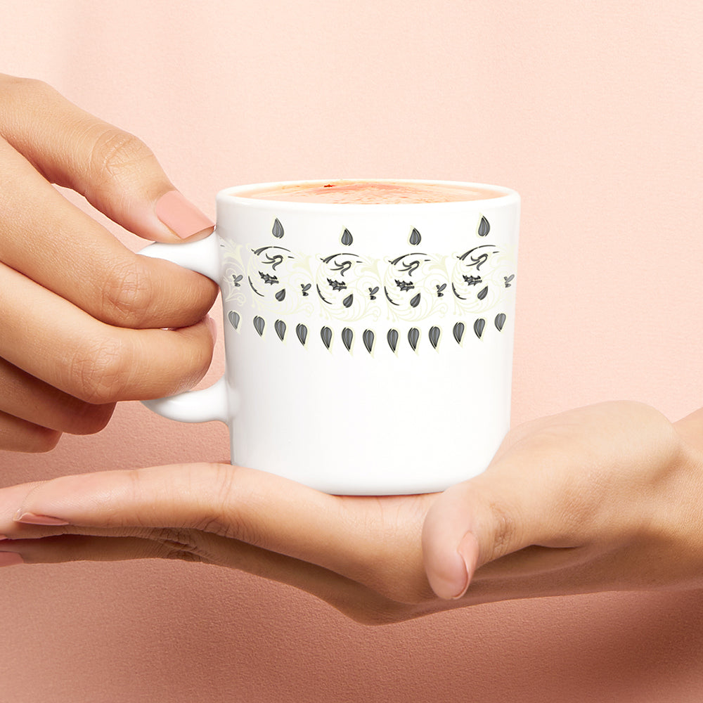 Larah by Borosil Ora Gold Mug Set, 240ml x 2