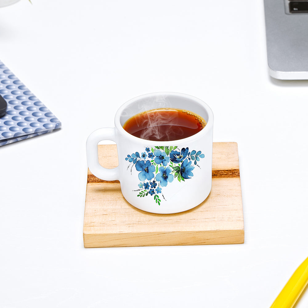 Larah by Borosil Pansy Mug Set, 240ml x 2