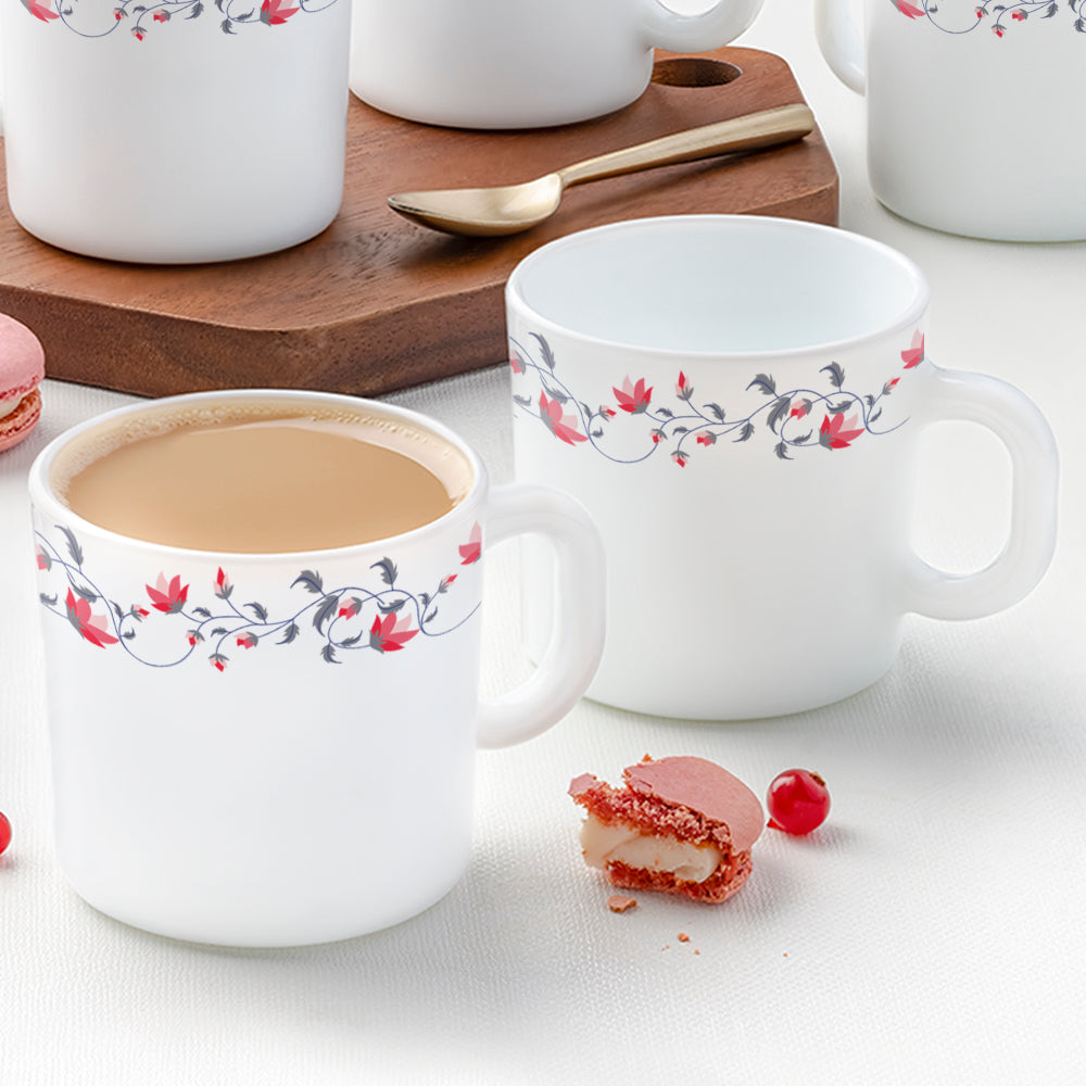 Larah by Borosil Pentas Mug Set, 180ml x 12