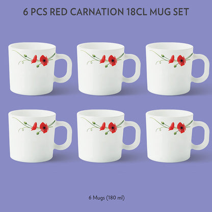 Larah Red Carnation Mug Set