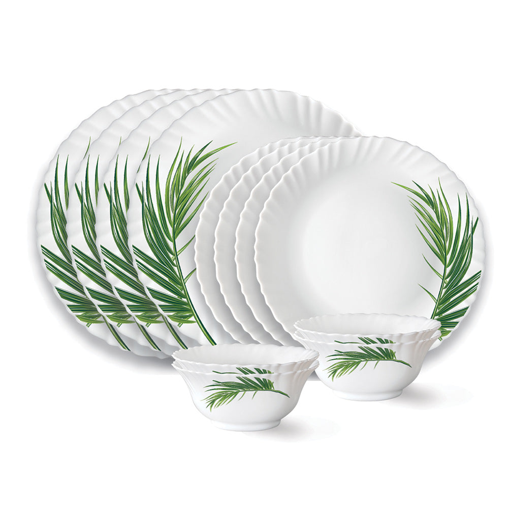 My Borosil Opalware Dinner Sets 12 pc Set: Serves 4 Larah by Borosil Crescent Dinner Set