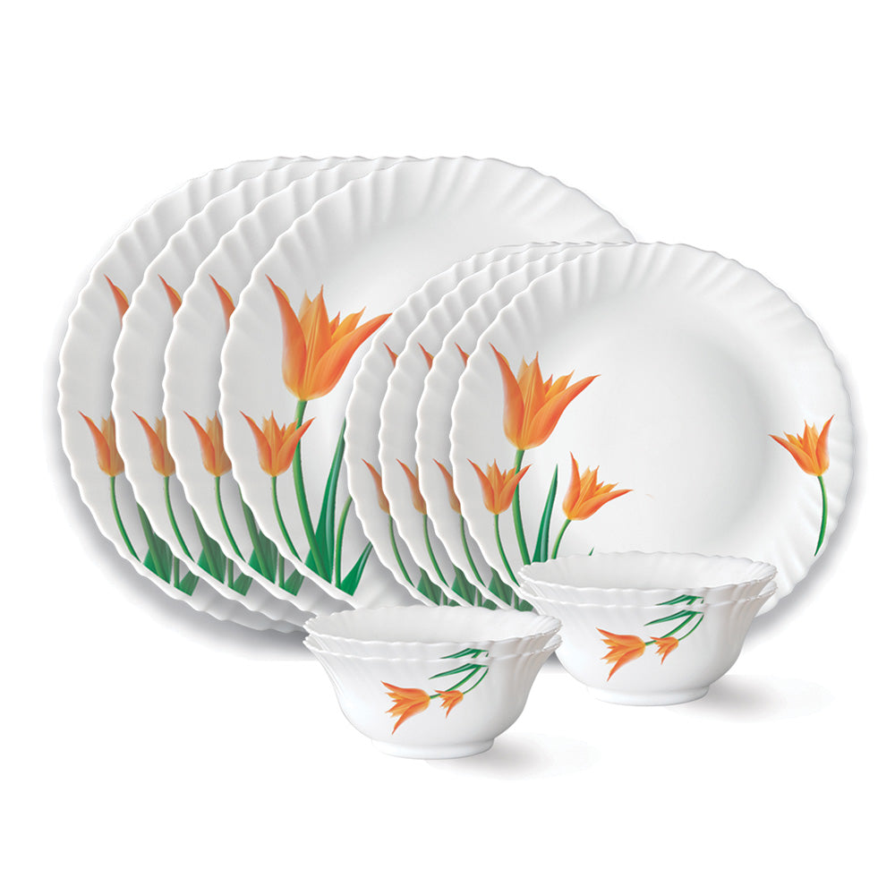 Larah by Borosil Firefly Dinner Set, 45 pc