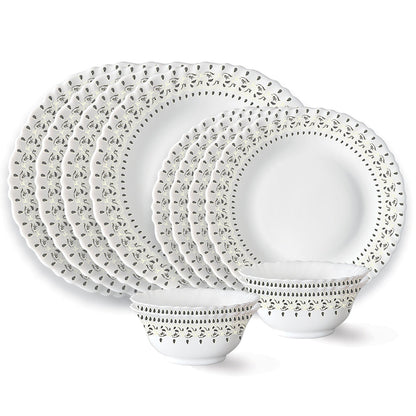 Larah Ora Gold Dinner Set, 35 pc