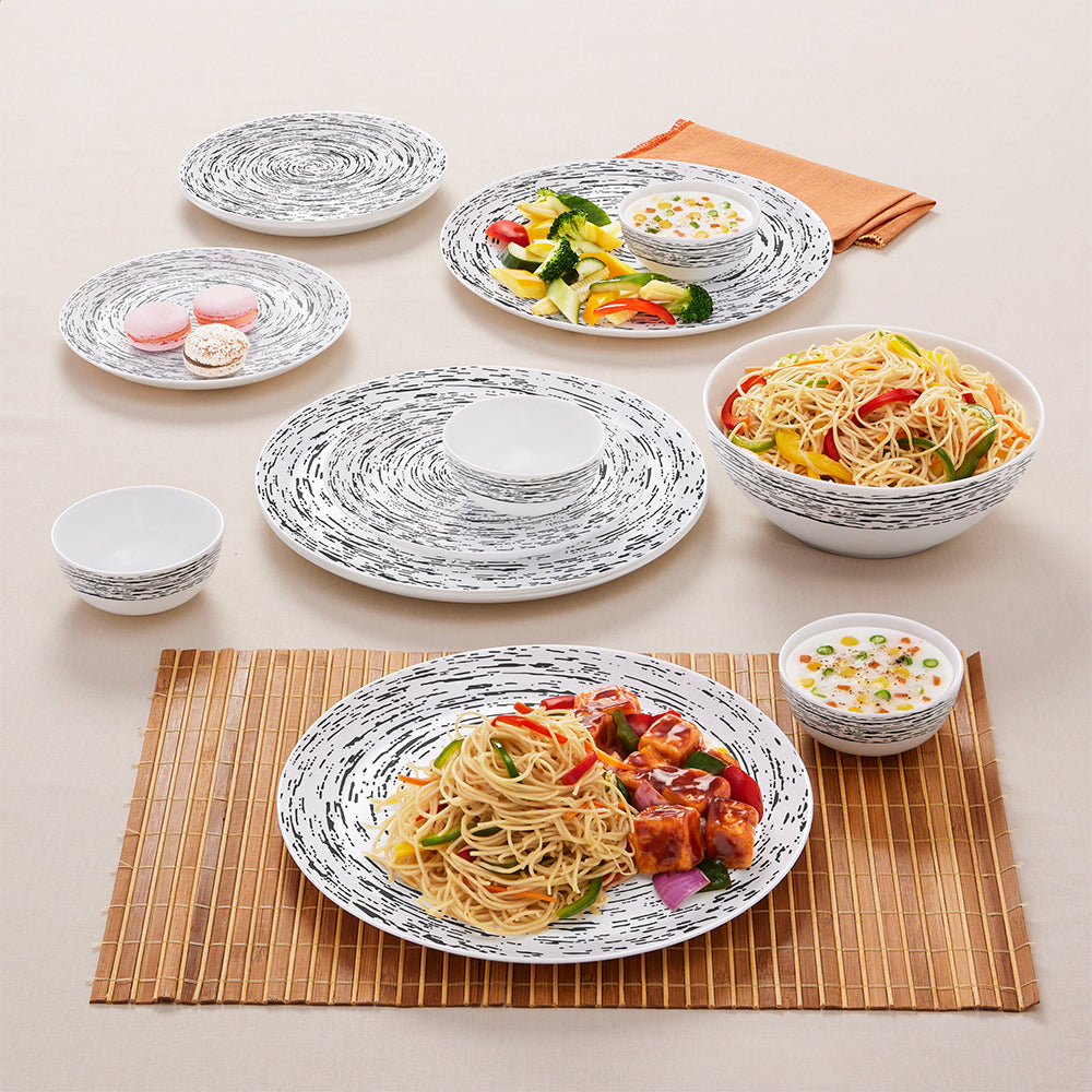 My Borosil Opalware Dinner Sets 13 pc Set: Serves 4 Larah by Borosil Milky Way Dinner Set