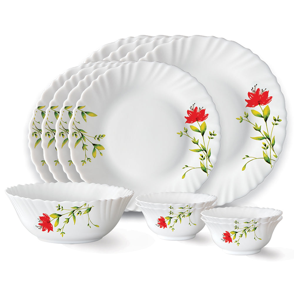 My Borosil Opalware Dinner Sets 13 pc Set: Serves 4 Larah by Borosil Oriental Dinner Set