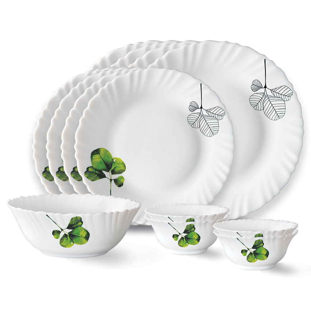 My Borosil Opalware Dinner Sets 13 pc Set: Serves 4 (Option 2) Larah by Borosil Oval Dinner Set