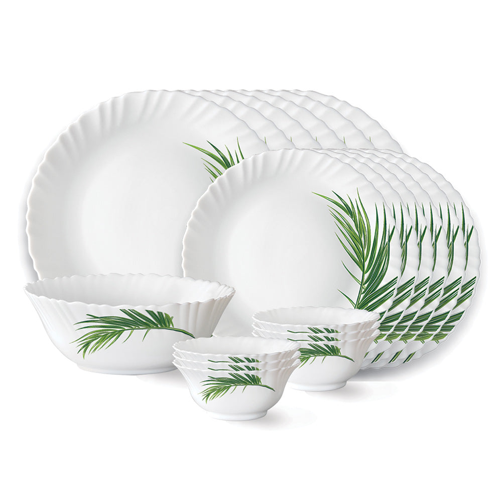 My Borosil Opalware Dinner Sets 19 pc Set: Serves 6 Larah by Borosil Crescent Dinner Set