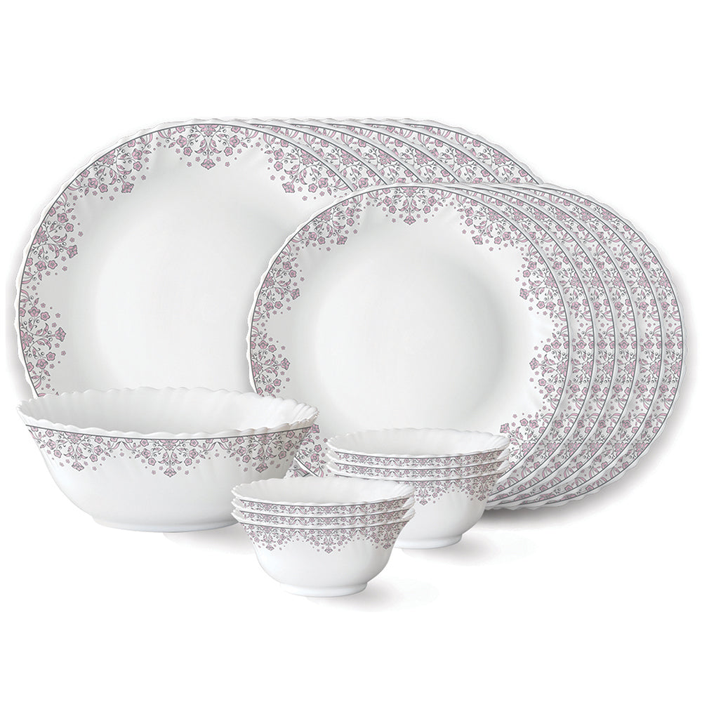 My Borosil Opalware Dinner Sets 19 pc Set: Serves 6 Larah by Borosil Lark Dinner Set