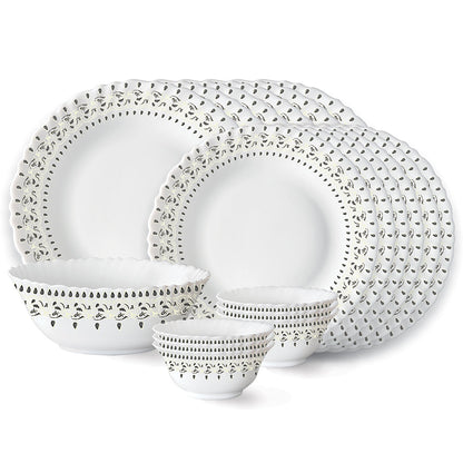 Larah Ora Gold Dinner Set, 66 pc