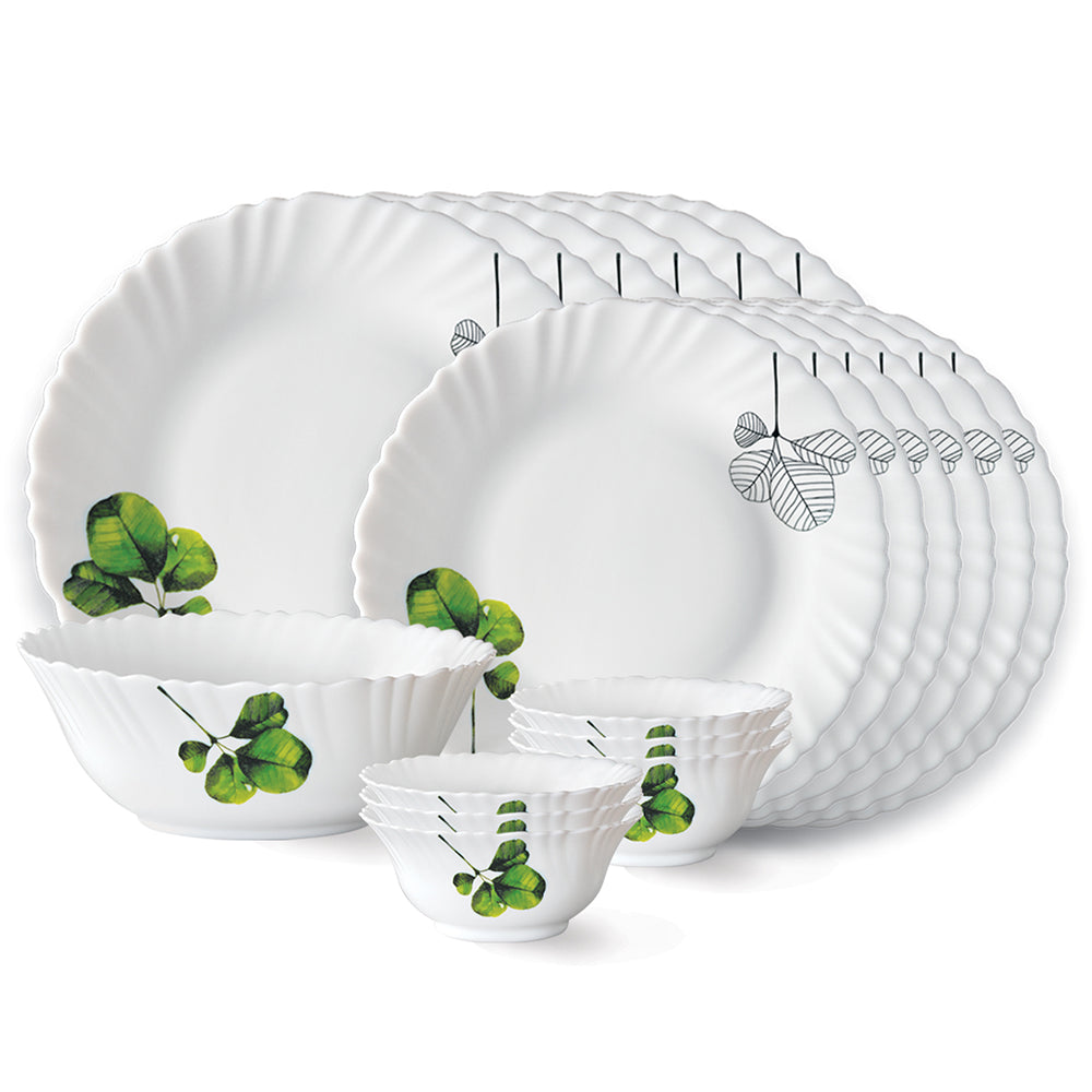 My Borosil Opalware Dinner Sets 19 pc Set: Serves 6 Larah by Borosil Oval Dinner Set