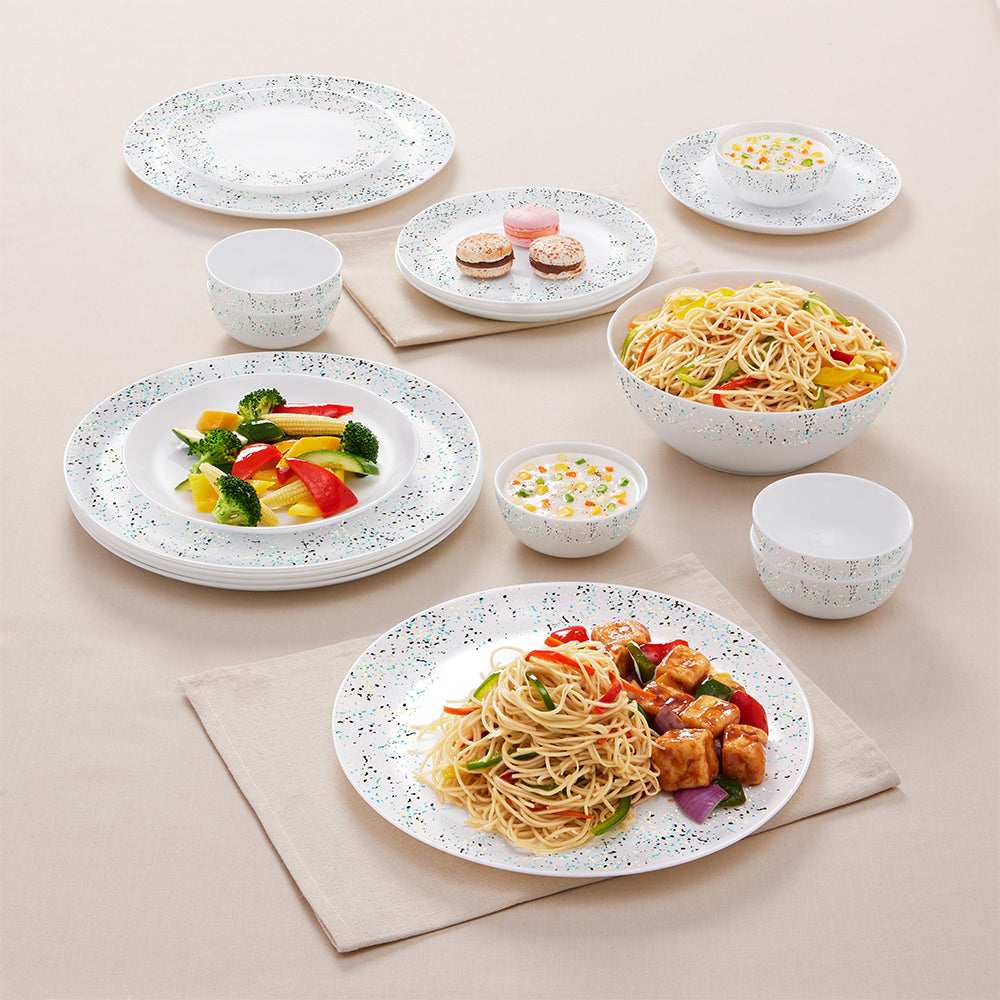 My Borosil Opalware Dinner Sets 19 pc Set: Serves 6 Larah by Borosil Riva Dinner Set