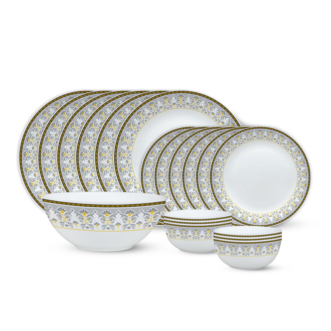 My Borosil Opalware Dinner Sets 19 pc Set: Serves 6 Larah by Borosil Vatika Dinner Set