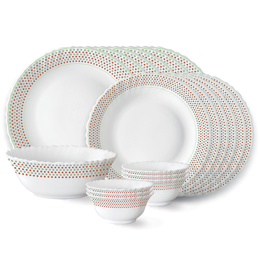 My Borosil Opalware Dinner Sets 19 pc Set: Serves 6 Larah by Borosil Waltz Dinner Set