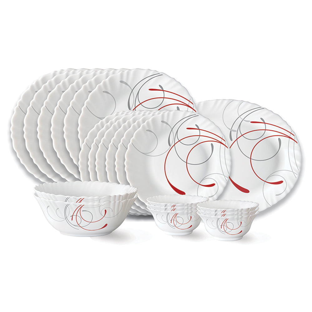 My Borosil Opalware Dinner Sets 21 pc Set: Serves 6 Larah by Borosil Boro Dinner Set