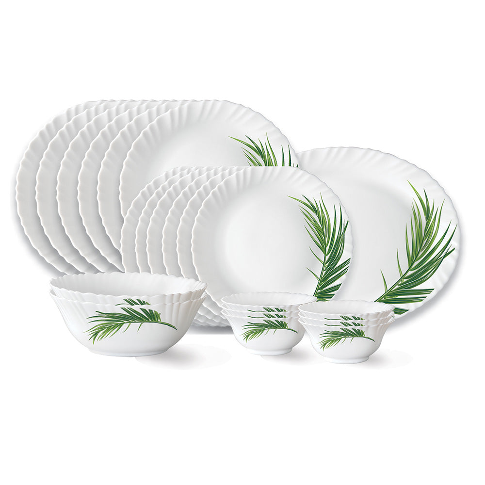 My Borosil Opalware Dinner Sets 21 pc Set: Serves 6 Larah by Borosil Crescent Dinner Set