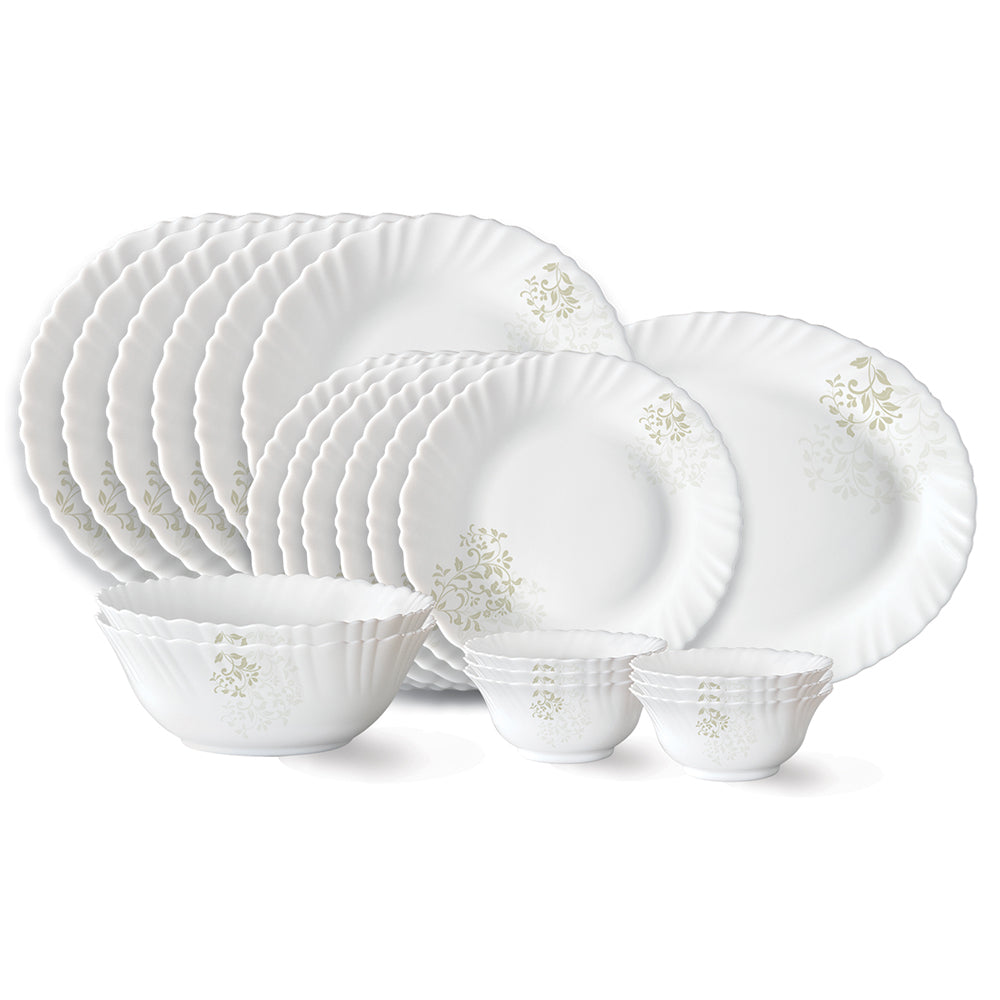 My Borosil Opalware Dinner Sets 21 pc Set: Serves 6 Larah by Borosil Ingot Dinner Set