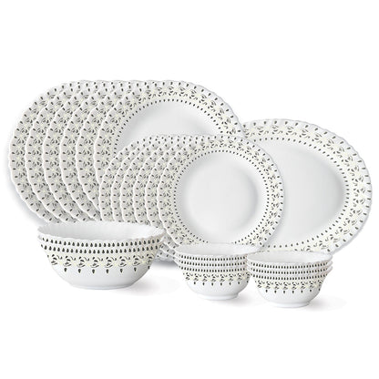 Larah Ora Gold Dinner Set, 35 pc