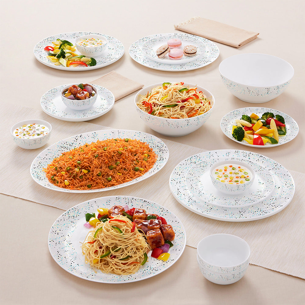 My Borosil Opalware Dinner Sets 21 pc Set: Serves 6 Larah by Borosil Riva Dinner Set