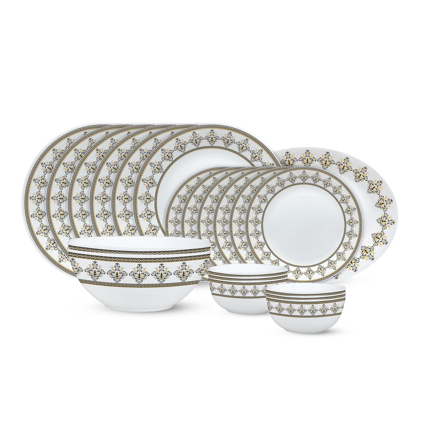 Larah by Borosil Syrah Dinner Set, 44 pc